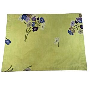 Pottery Barn Floral Placemats Green Purple Set of 10 Made In Italy Spring Summer